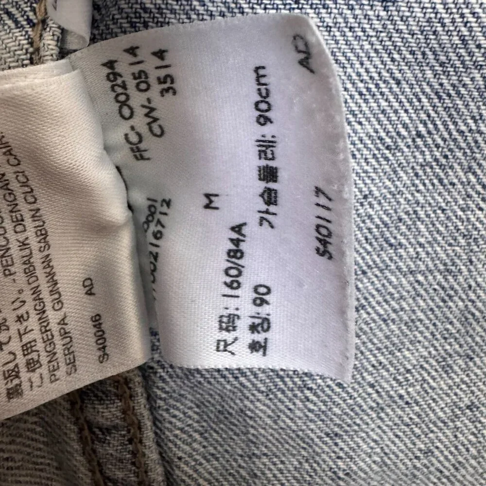 Levi's Denim Vest Snap Closure Women's Size Medium M - Picture 7 of 7